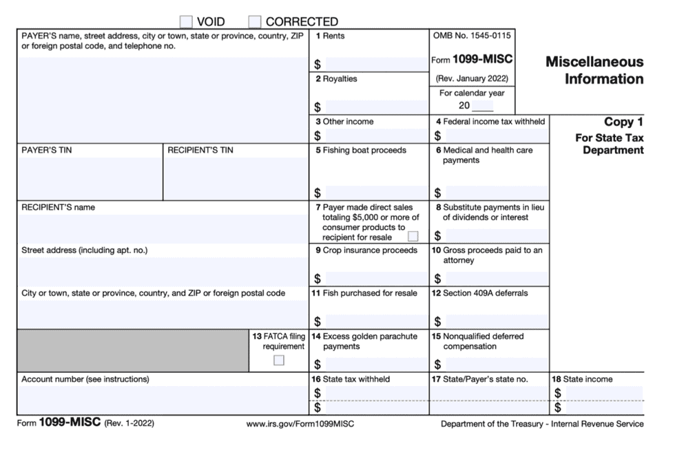 Form 1099-INT | IRS 1099 MISC | 1099 MISC Copy A | 1099 NEC